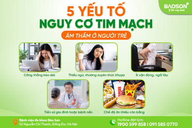 5 yếu tố nguy cơ tim mạch âm thầm ở người trẻ