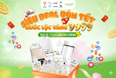 [Không thể bỏ lỡ] Livestream đặc biệt Say Hi 2026 - Siêu deal đón Tết, rước lộc vàng 9999 cho mẹ bầu