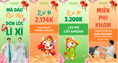 Khai xuân Bính Ngọ, rước lộc lì xì – Tặng tới 3,2 triệu chi phí cắt amidan, cắt thắng lưỡi tại Bảo Sơn