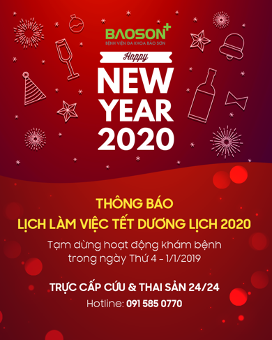 THÔNG BÁO LỊCH NGHỈ TẾT DƯƠNG LỊCH 2020