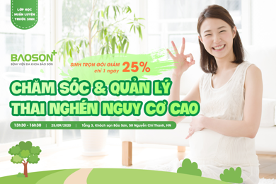 Lớp huấn luyện trước sinh miễn phí 25/09 “Chăm sóc và quản lý thai nghén nguy cơ cao