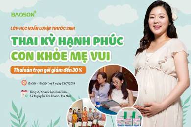 Lớp huấn luyện trước sinh “Thai kỳ hạnh phúc - Con khỏe mẹ vui”