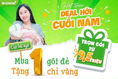 Siêu sale cuối năm: Chốt gói thai sản tặng 1 chỉ vàng - Trọn gói sinh từ 9,5 triệu