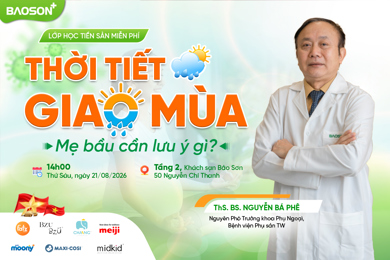 Lớp học tiền sản miễn phí: Thời tiết giao mùa – Mẹ bầu cần lưu ý gì?