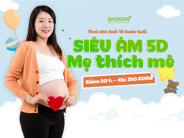 Ưu đãi giảm 50% dịch vụ siêu âm thai tại Bệnh viện Đa khoa Bảo Sơn