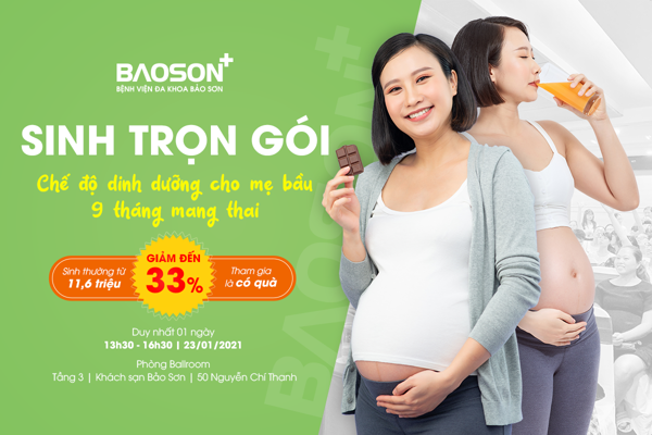 Hội thảo miễn phí “Chế độ dinh dưỡng cho mẹ bầu” - Sinh trọn gói an toàn giảm đến 33%