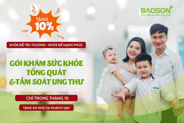 Quà tặng tháng 10 – Tặng 10% các gói khám sức khỏe tổng quát và tầm soát ung thư